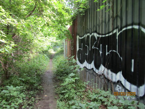 Foot Path beside recycling facility